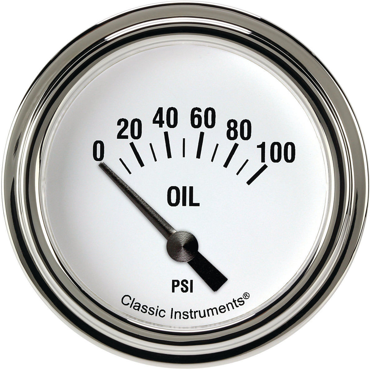 Classic Instruments White Hot 2-5/8" Oil Pressure Gauge - WH281SLF