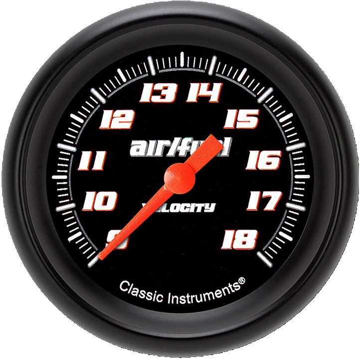 Classic Instruments Velocity Black 2-5/8" Air Fuel Ratio Gauge - VS394BBLF