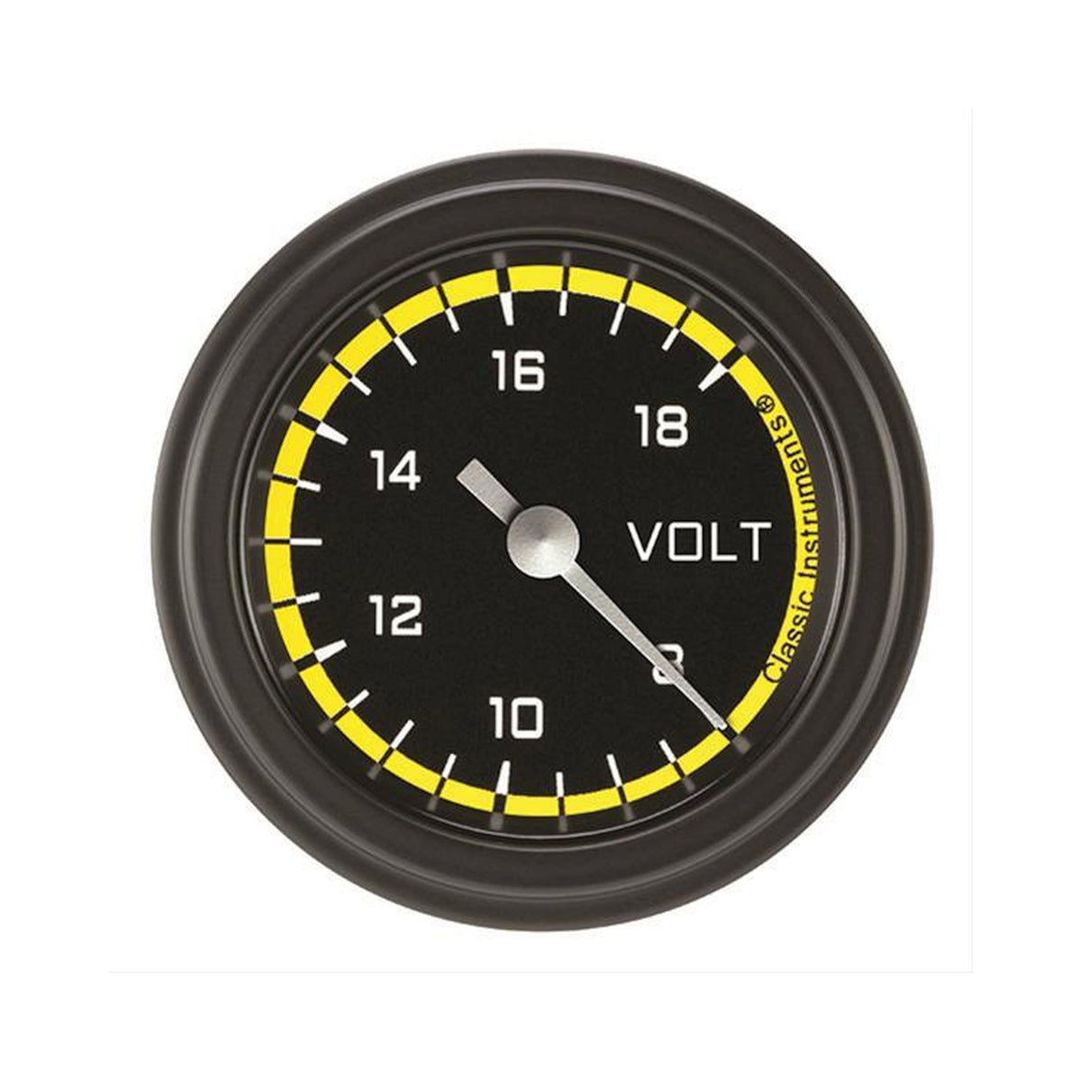 Classic Instruments Autocross Yellow 2-1/8" Volt Gauge - AX130YBLF