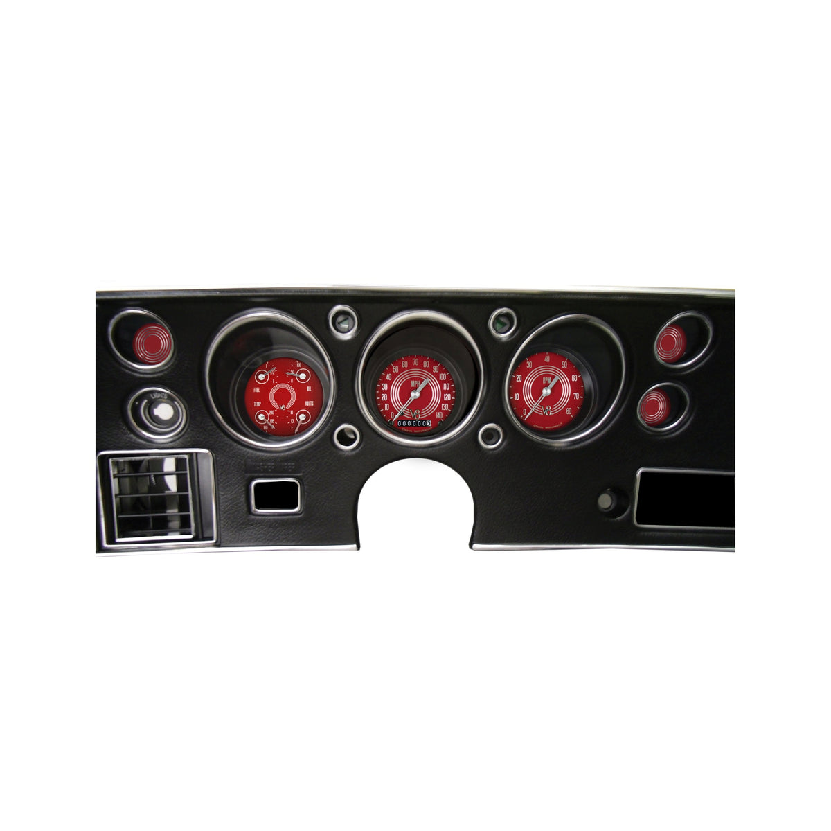 Classic Instruments V8 Red Steelie 1970-72 Chevelle SS Package LS Sending Unit - CV70V8RS-LS