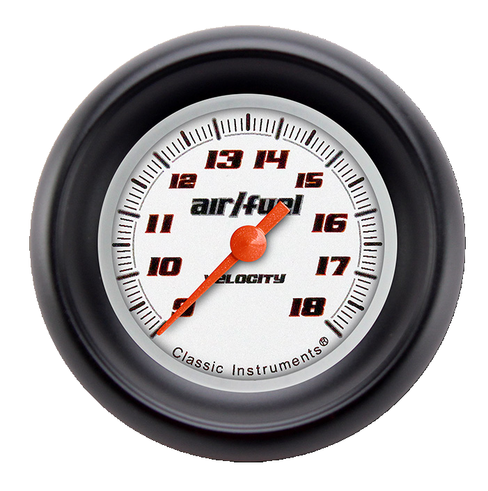 Classic Instruments Velocity White 2-1/8" Air Fuel Ratio Gauge - VS194WBLF