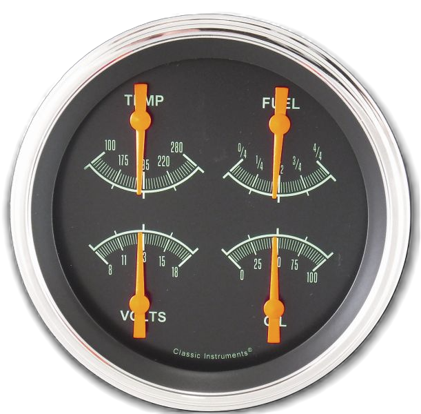 Classic Instruments G/Stock 5" Quad Gauge (240-33 Ohm) - GS75SLC