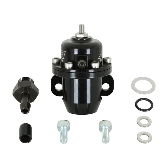 AEM Adjustable Fuel Pressure Regulator - Honda Offset 90 - Black - 25-301BK