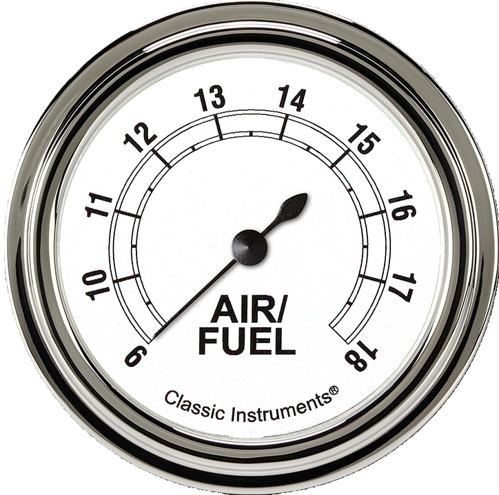 Classic Instruments Classic White 2-5/8" Air Fuel Ratio Gauge - CW394SLF