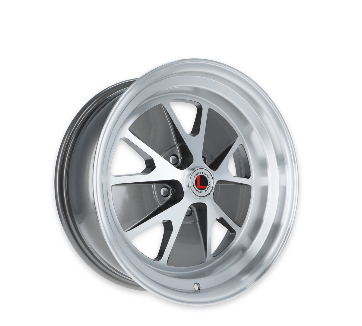 Legendary Wheel Styled - 17x7 - 5x4.5 - 4.25 BS - Charcoal/Machined - LW20-70754B