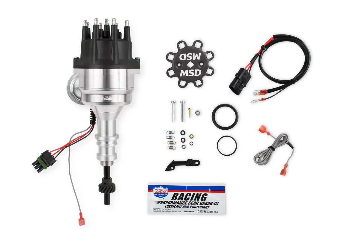 MSD Distributor, Ford 289/302, Ready-to-Run, Black Cap, Steel Gear - 835251