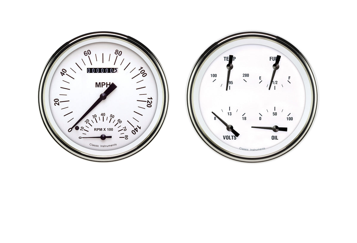 Classic Instruments White Hot 5" Speedtach & Quad - WH62SLC