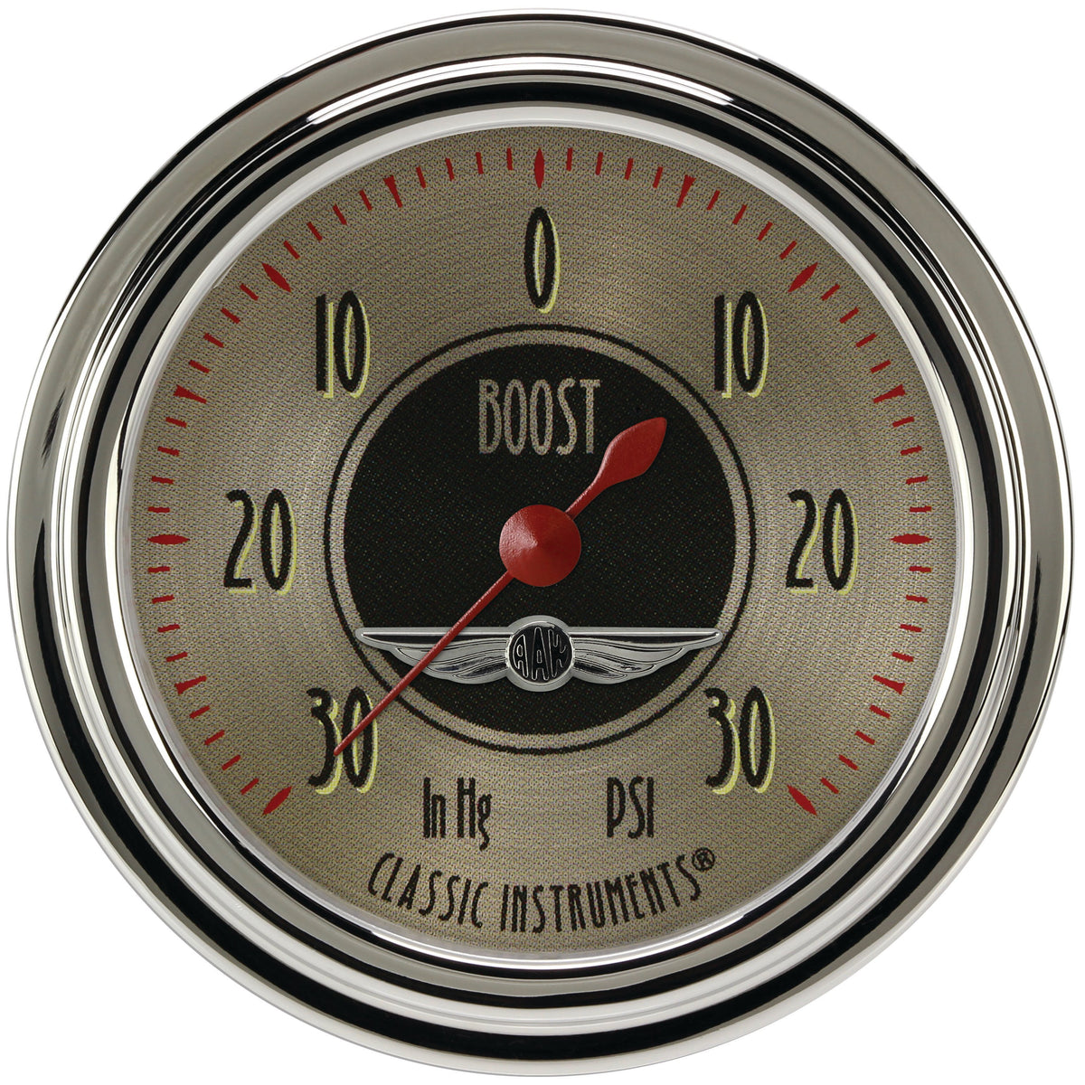 Classic Instruments All American Nickel 2-5/8" Boost/Vac Gauge - AN341SLC