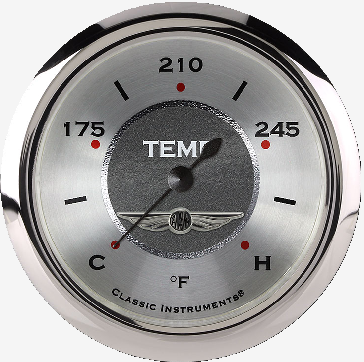 Classic Instruments All American 2-5/8" Full Sweep Water Temperature Gauge - AW326SRC-04