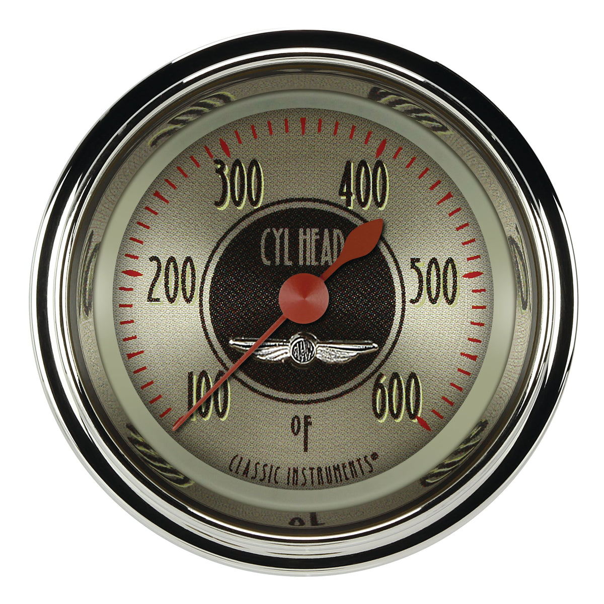 Classic Instruments All American Nickel 2-1/8" Cylinder Head Temp Gauge - AN197SHC