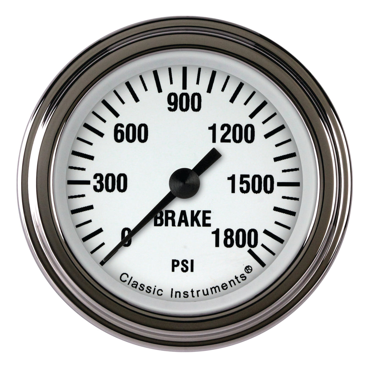 Classic Instruments White Hot 2-1/8" Brake Pressure Gauge - WH167SLF