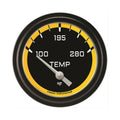 Classic Instruments AutoCross Yellow 2-5/8" Short Sweep Water Temp Gauge - AX226YBLF-08