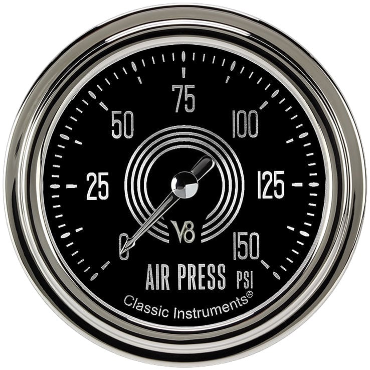 Classic Instruments V8 Speedster 2-5/8" Air Pressure Gauge - V8SR318SLC