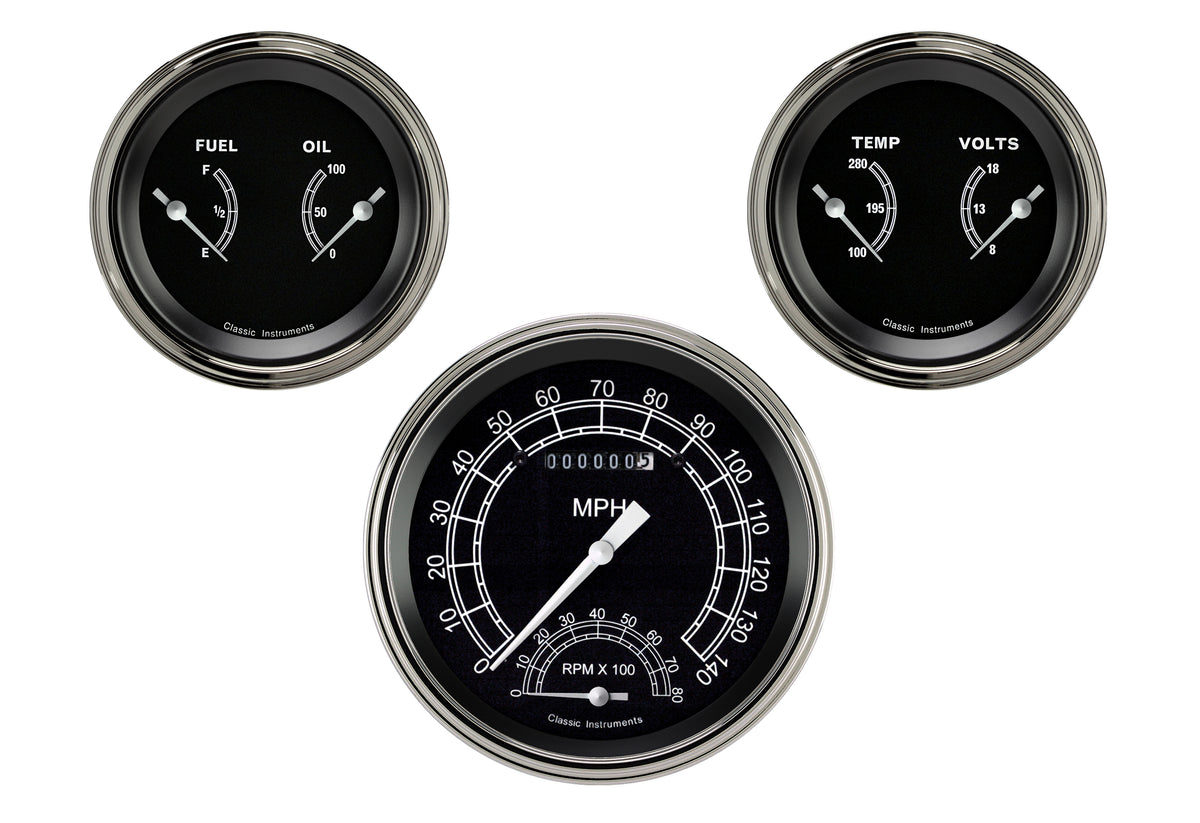 Classic Instruments Traditional 5" SpeedTach with Two 3" Gauges GM - TR61SLC