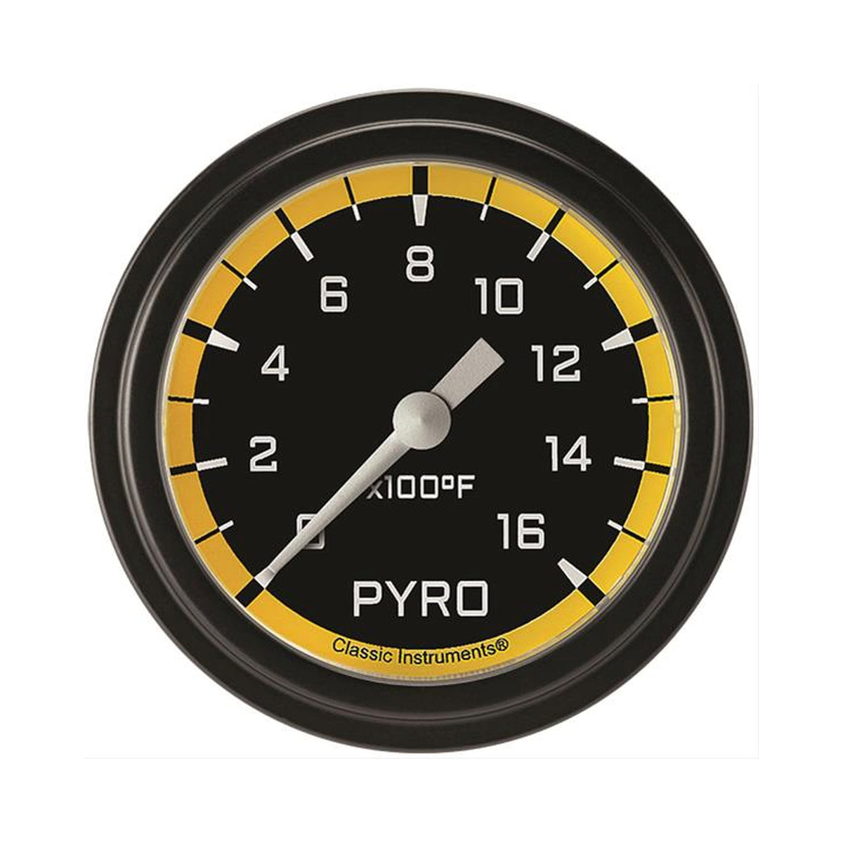 Classic Instruments Autocross Yellow 2-5/8" Exhaust Gas Tempature Gauge - AX398YBLF