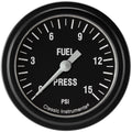 Classic Instruments Hot Rod 2-5/8" Fuel Pressure Electric Gauge (15 PSI) - HR345BLF