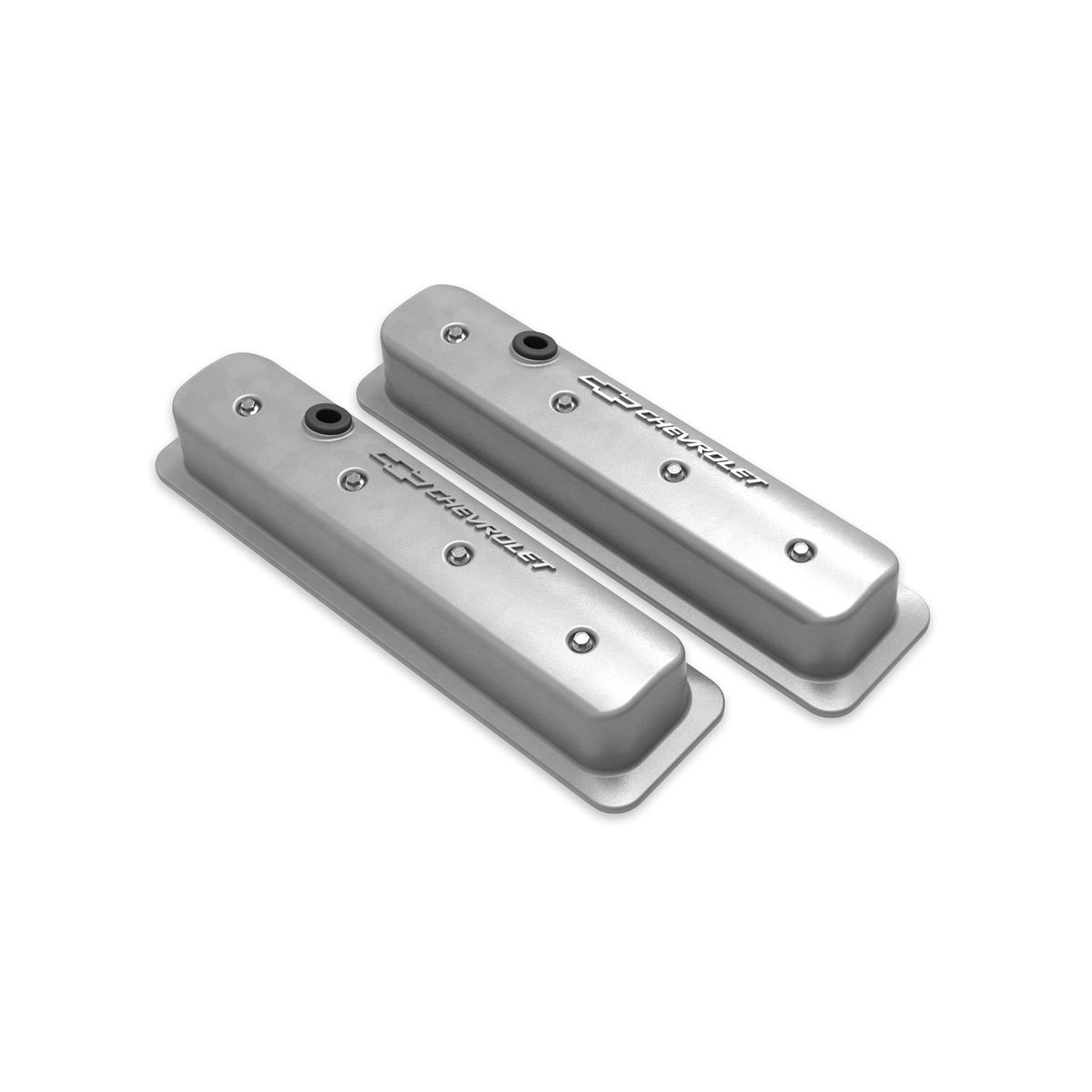 Holley GM Licensed Valve Cover - Muscle Series - SBC - Center Bolt - Natural - 241-290