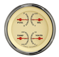 Classic Instruments Vintage 3" Quad Gauge (240-33 Ohm) - VT76GLC