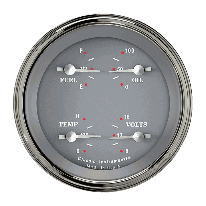 Classic Instruments SG Series 3-3/8" Quad Gauge - SG76SLF