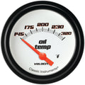 Classic Instruments Velocity White 2-5/8" Oil Temperature Gauge - VS228WBLF