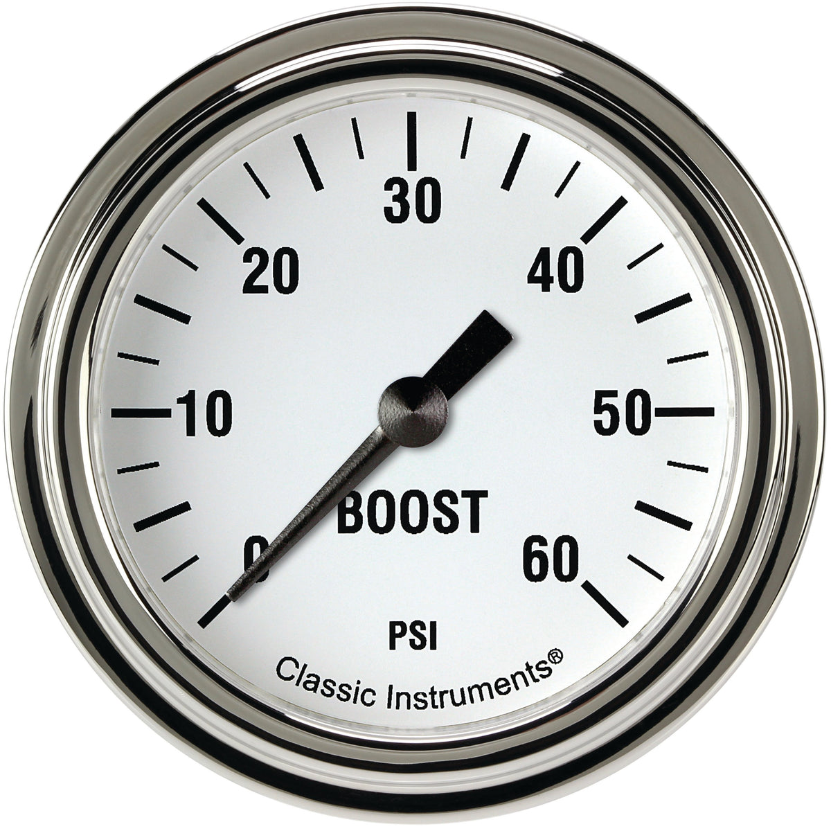 Classic Instruments White Hot 2-5/8" Boost Gauge (60 PSI) - WH343SLF