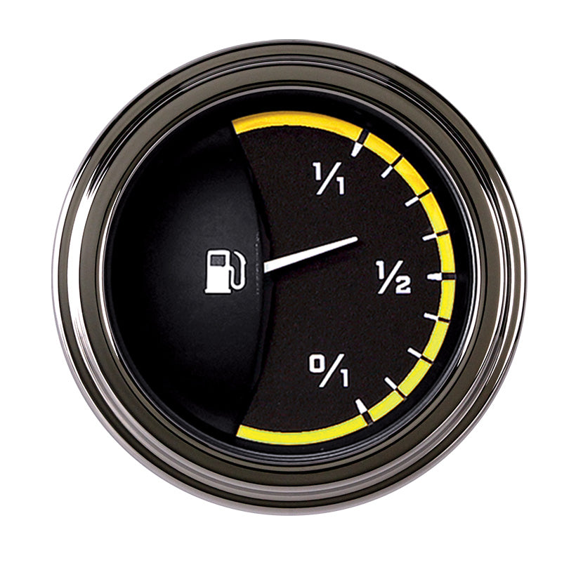 Classic Instruments Autocross Yellow 2-1/8" Fuel Level Gauge (0-90 Ohm) - AX12YSLF