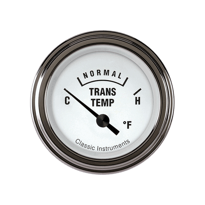 Classic Instruments White Hot 2-1/8" Transmission Temperature Gauge - WH27SLF