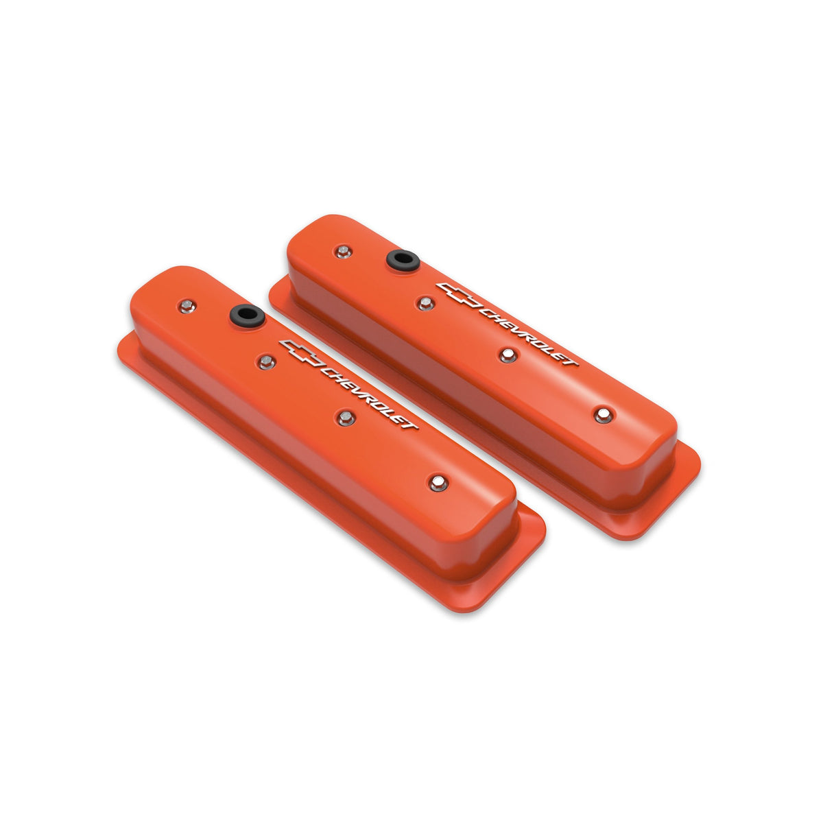 Holley GM Licensed Valve Cover - Muscle Series - SBC - Center Bolt
- Factory Orange Machined - 241-293