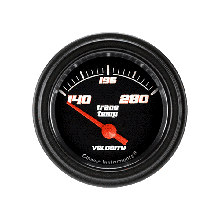 Classic Instruments Velocity Black 2-1/8" Transmission Temperature Gauge - VS27BBLF