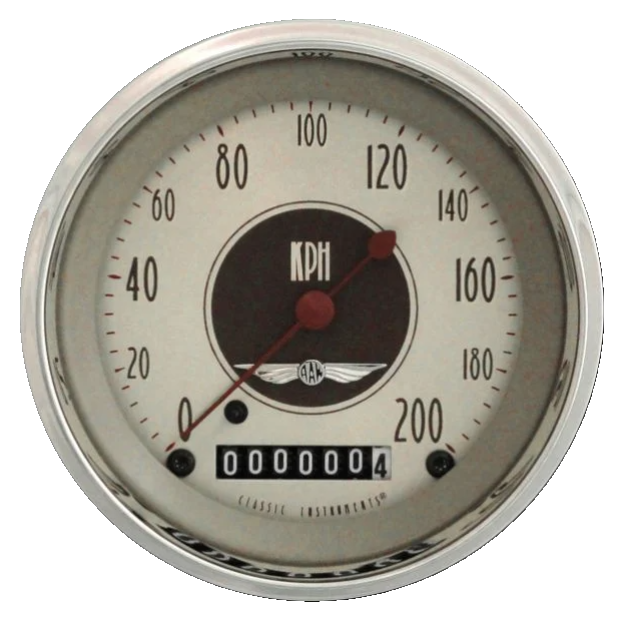 Classic Instruments All American Nickel 3-3/8" Speedometer Gauge - AN59SHC