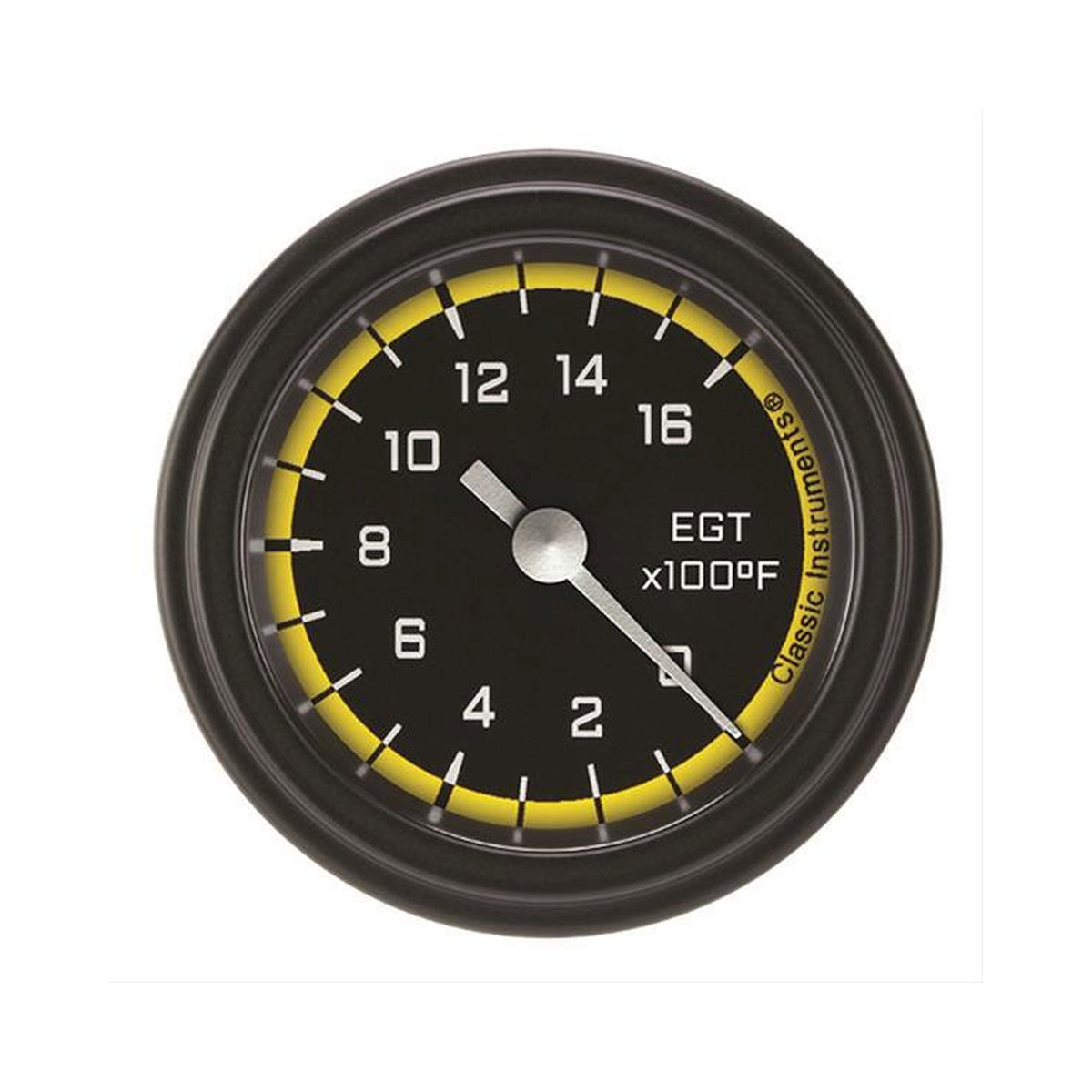 Classic Instruments Autocross Yellow 2-1/8" Exhaust Gas Tempature Gauge - AX198YBLF