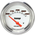 Classic Instruments Velocity White 2-5/8" Short Sweep Water Temp Gauge - VS226WAPF-12