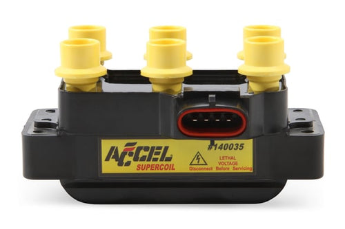 ACCEL Ignition Coil - SuperCoil - Ford 6-Tower EDIS with horizontal plug 140035