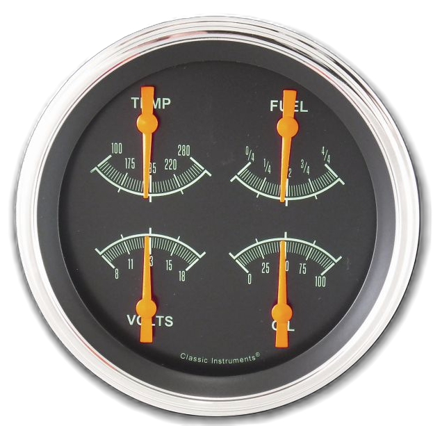 Classic Instruments G/Stock 4-5/8" Quad Gauge (0-30 Ohm) - GS31SLF
