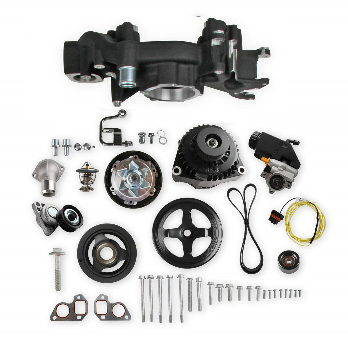 Holley Mid-Mount Race Accessory System-Black Finish - 20-186BK