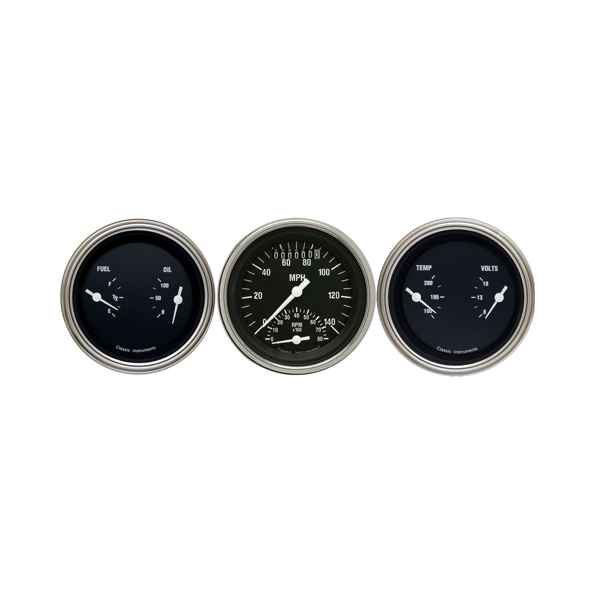 Classic Instruments Hot Rod 3" Ultimate with Two 3" Gauges GM - HR34SLC
