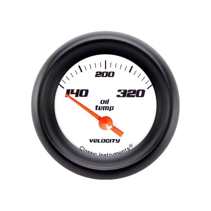 Classic Instruments Velocity White 2-1/8" Oil Temperature Gauge - VS28WBPF