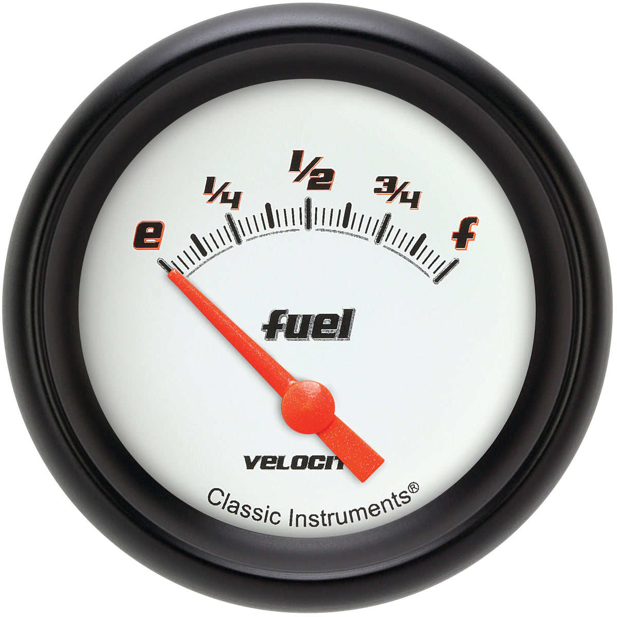 Classic Instruments Velocity White 2-5/8" Fuel Level Gauge (0-90 Ohm) - VS212WBPF