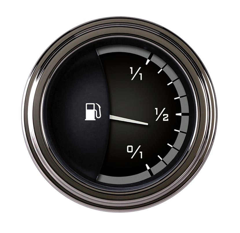 Classic Instruments Autocross Gray 2-1/8" Fuel Level Gauge (0-90 Ohm) - AX12GSLF