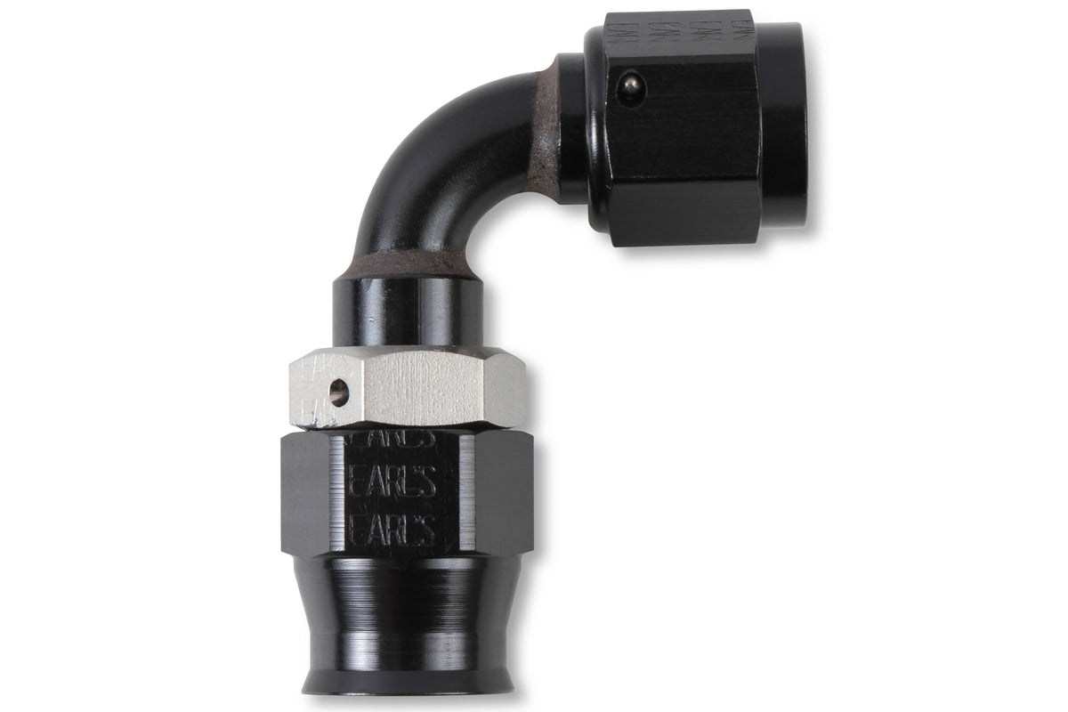 Earl’s Adj. Tube 90 Degree Speed-Seal Hose End, -3 Hose Size, 3 Nut Size - AT609233ERL