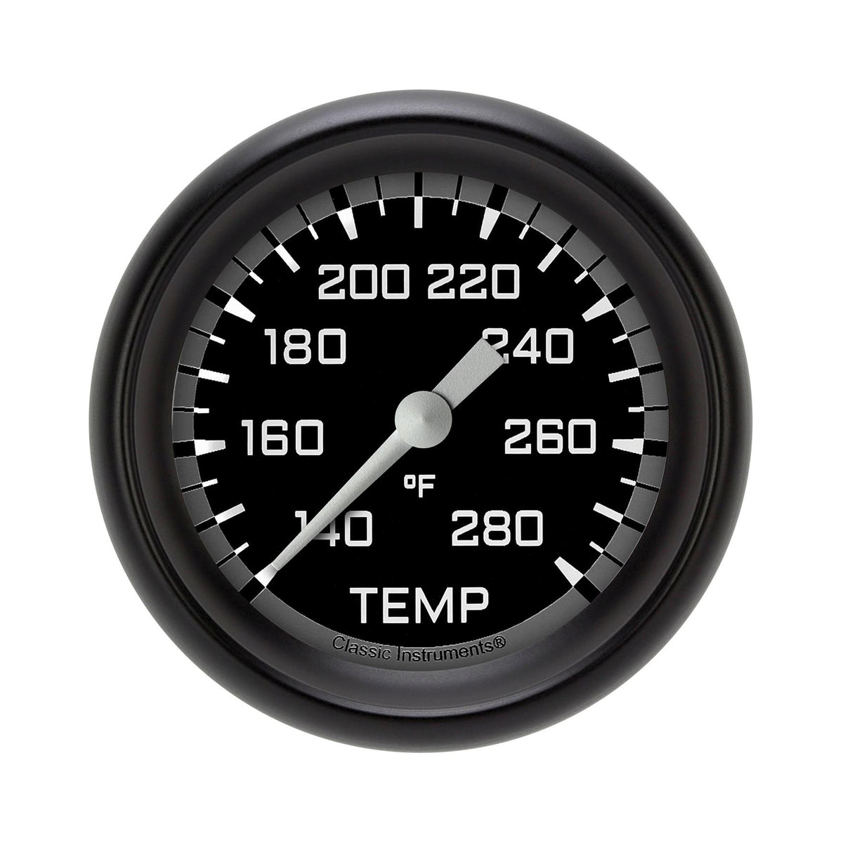 Classic Instruments AutoCross Gray 2-5/8" Full Sweep Water Temp Gauge - AX326GBPF-04