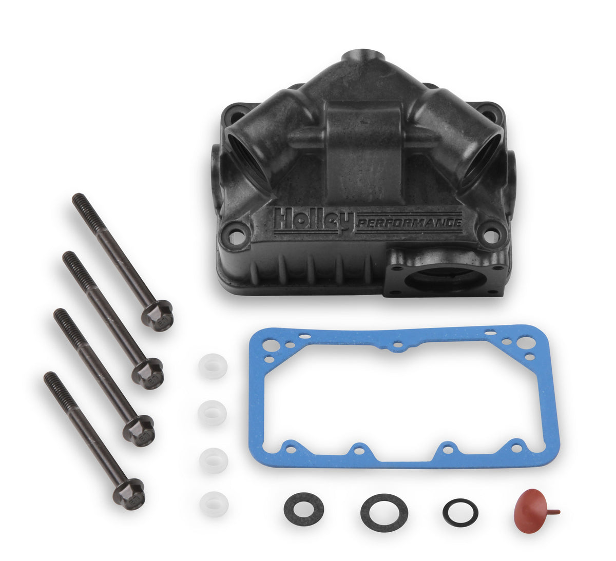 Holley Hard Core Gray Aluminum Center Hung "V" Bowl Kit - Primary - 134-71HB