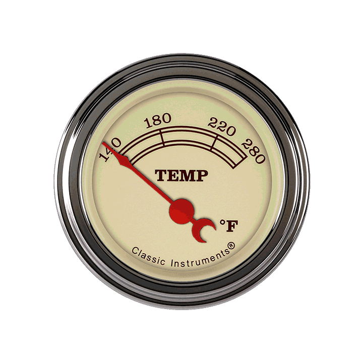 Classic Instruments Vintage Series 2-1/8" Water Temperature Gauge - VT26SLC