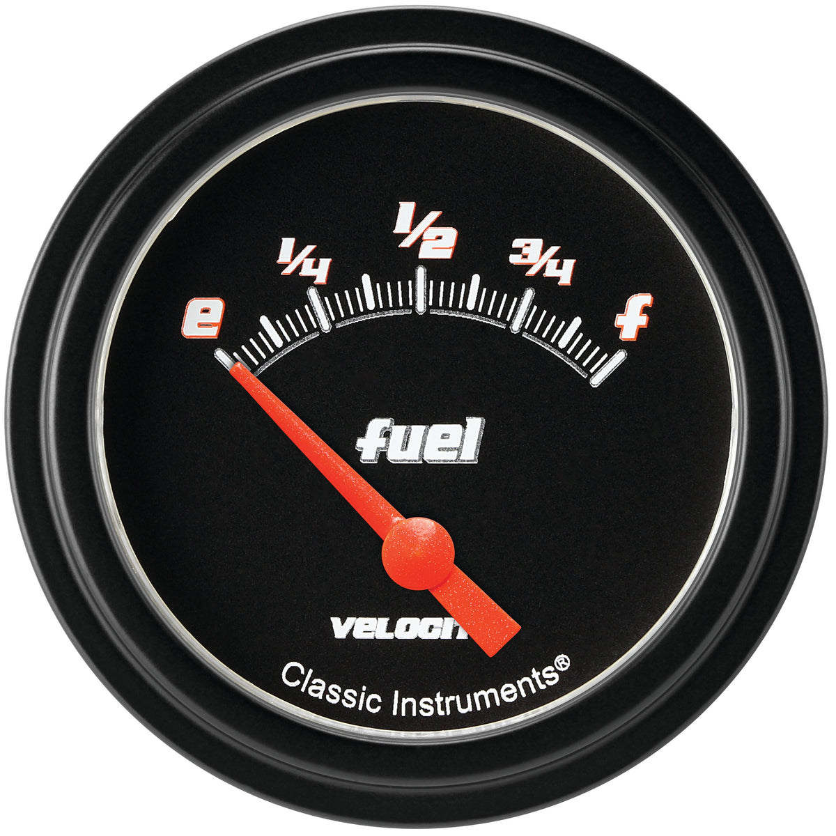 Classic Instruments Velocity Black 2-5/8" Fuel Level Gauge (240-33 Ohm) - VS209BBLF