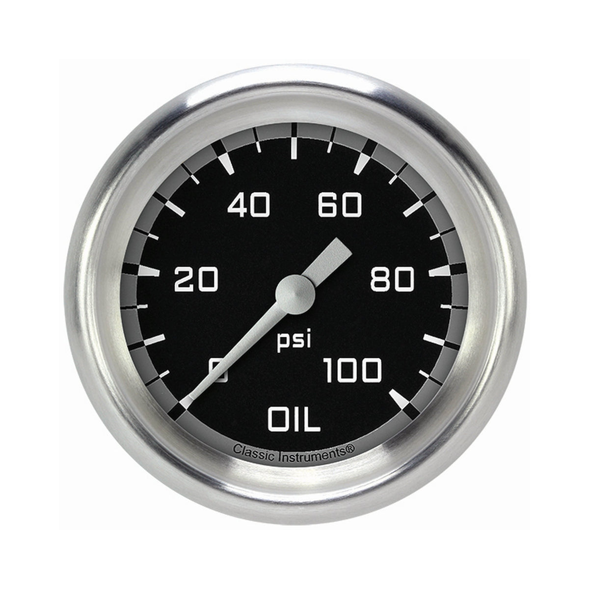 Classic Instruments Autocross Gray 2-5/8" Oil Pressure Gauge - AX381GAPF