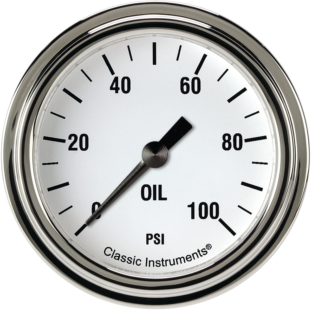 Classic Instruments White Hot 2-5/8" Oil Pressure Gauge - WH381SLF