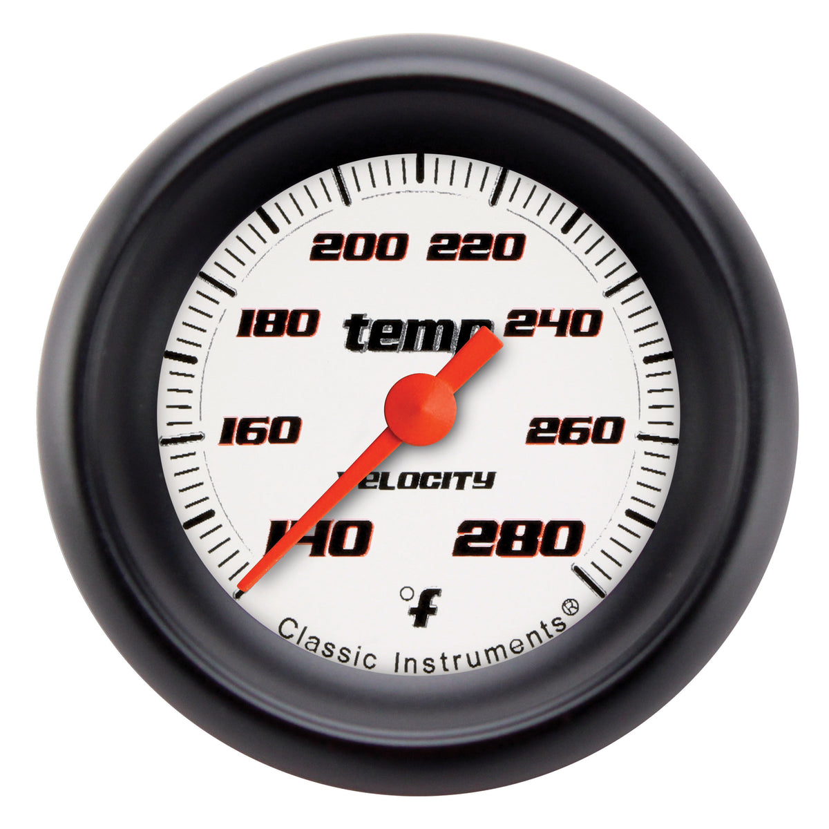 Classic Instruments Velocity White 2" Full Sweep Water Temperature Gauge - VS126WBPF-06