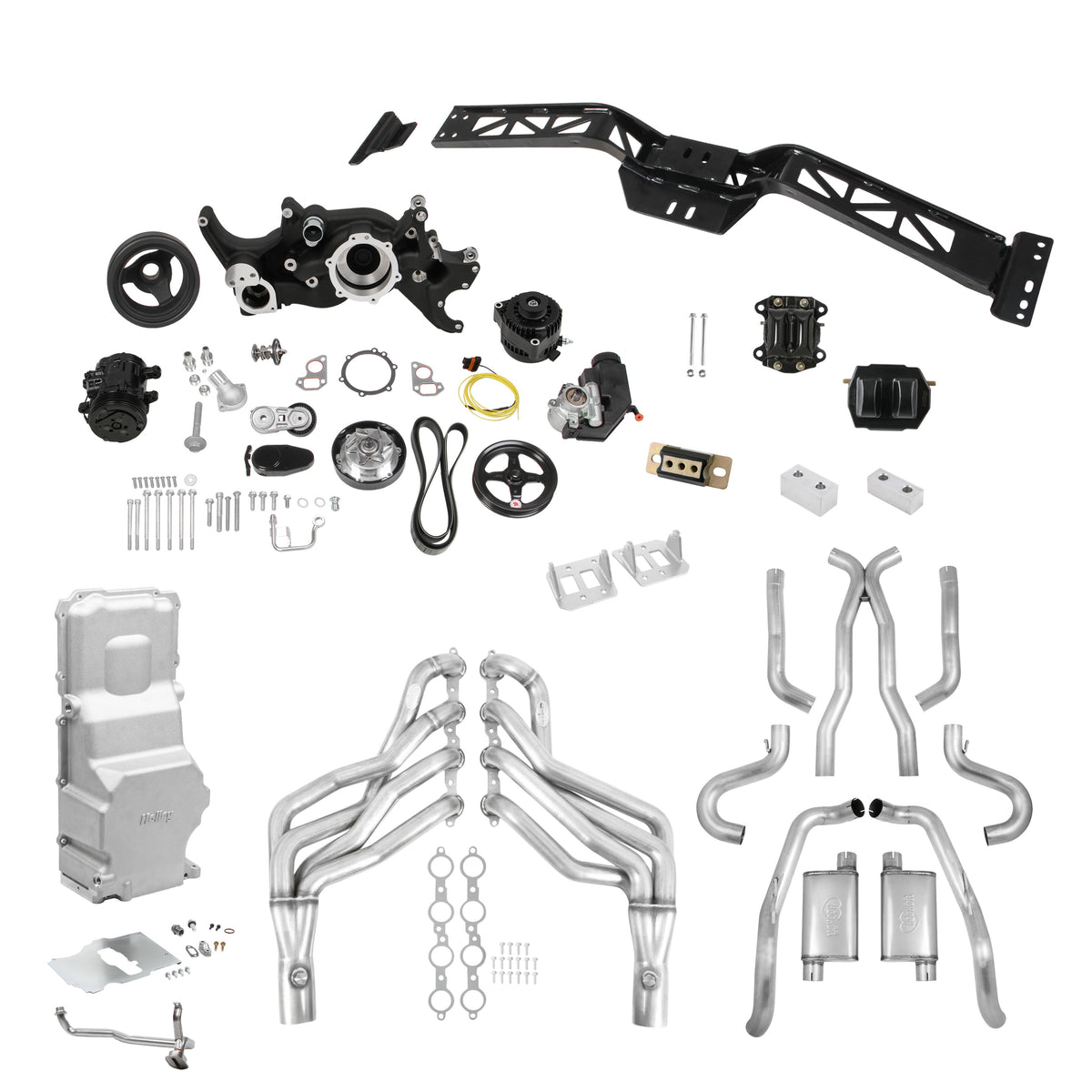 Holley GM 68-72 A-Body Level 5 LS Swap Essentials - Automatic and Manual - SE5-GMA-LSXF-AM