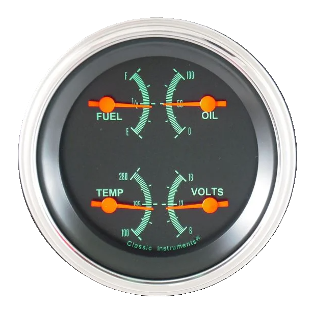 Classic Instruments G/Stock Quad Gauge (Fuel 240-33 Ohm) - GS76SLF