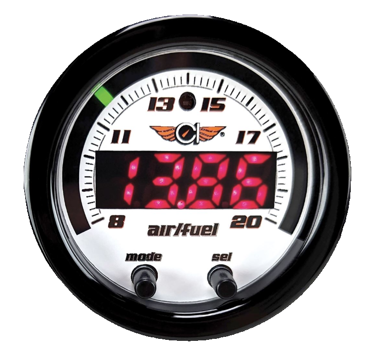 Classic Instruments Velocity White Digital 2-1/8" Air Fuel Ratio Gauge - VS194WD